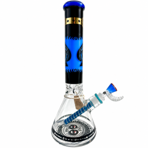 Protect the Crest Beaker W/Dab Pad - Display View on a white background
